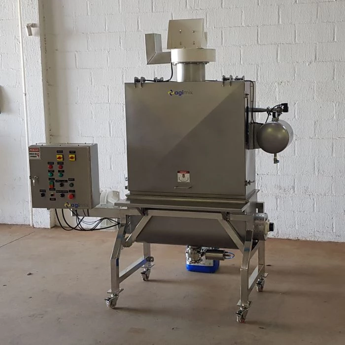 Cabine de despoeiramento e Ribbon Blender Agimix