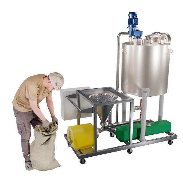 Triblender Skid for Preparing Solutions and Mixing Ingredients