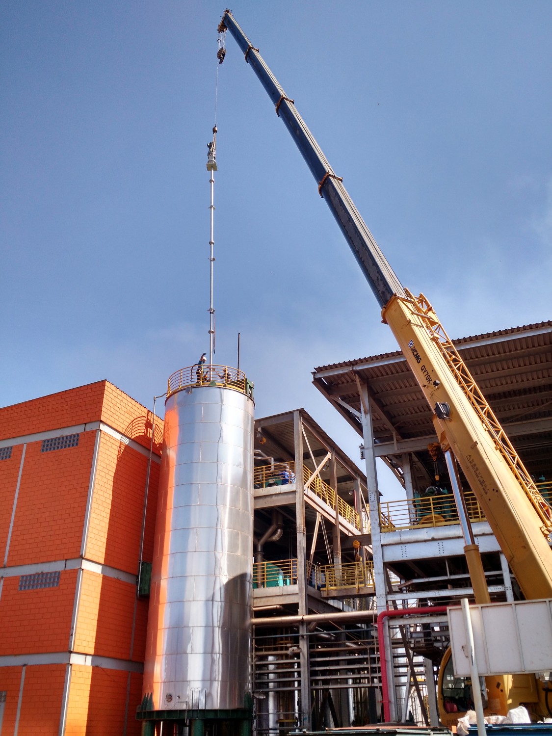 Agitation system for liquefaction tank installed in 2018 in a large player.
